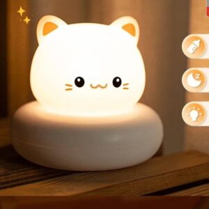 Дитячий нічник-світильник "Милий Котик" USB, 3 рівні яскравості, LED лампа для сну та годування