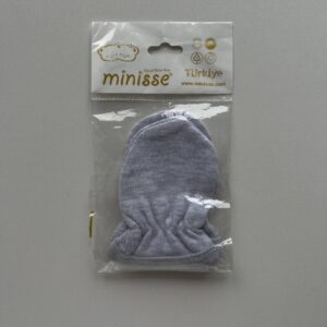 Дитячі антицарапки для немовлят Minisse, сірі, турецька бавовна, набір 1 пара