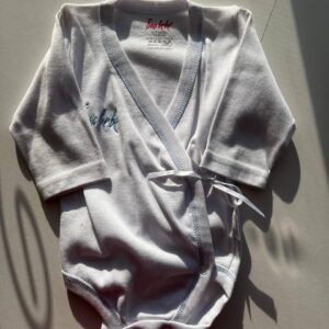 Дитяче боді-кімоно San Bebe для хлопчика, розмір 74-80 (9-12 міс), біле.