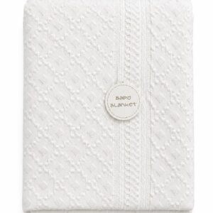 Дитячий плед-крижма Leylek Baby Blanket (в'язаний, білий), Туреччина
