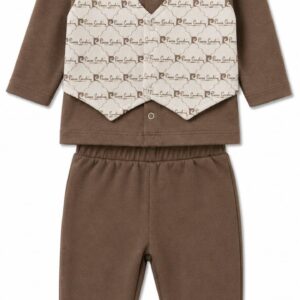 Трикотажний костюм двійка для хлопчика Pierre Cardin, коричневий, розмір 6-9 місяців